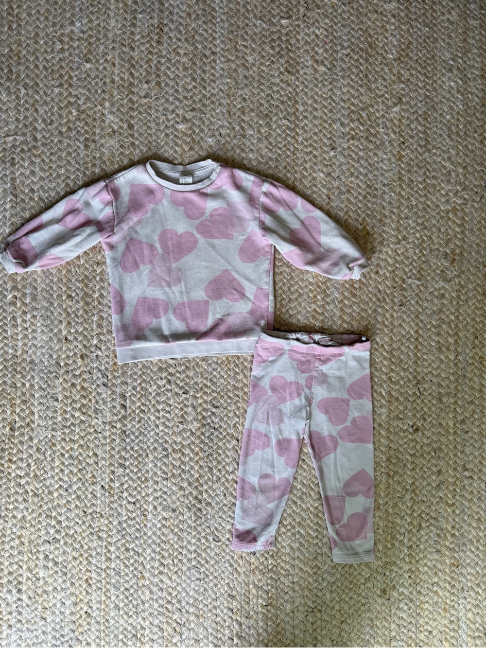 H&M Pink Heart Pajama Set for Kids